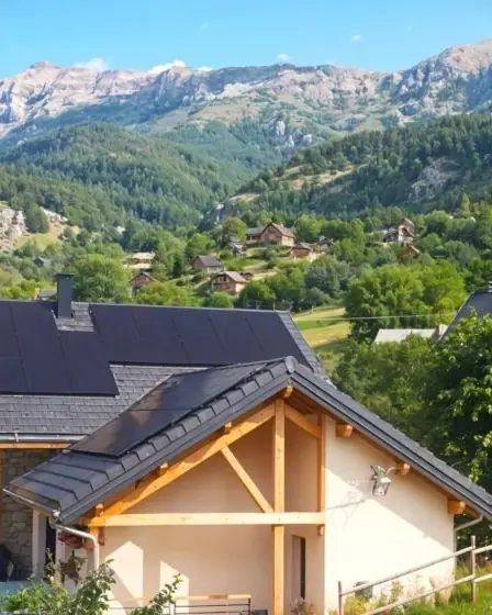 Chalet en montagne équipé de panneaux solaires